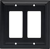 Brainerd 64211 Architectural Double Decorator Wall Plate Flat Black