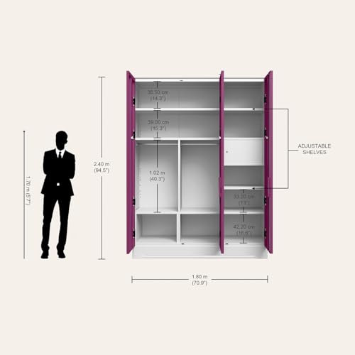 Image of Interio by Godrej Slimline XL 3-Door Steel Almirah
