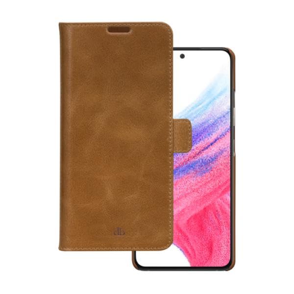 Coque Samsung A53 5G dbramante1928 Lynge étui portefeuille cuir marron clair