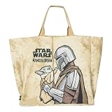 Bolsa Shopping The Mandalorian XL Ligera y Práctica - Bolsa de Tela Para Compras con Diseño de The Mandalorian, Reutilizable y Cómoda de Llevar