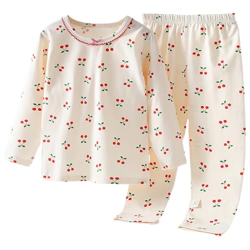 𝐏a𝐣amas for Toddler Boys Girls Soft Cotton Kids Cartoon Print 𝐋oun𝐠ewear Comfort Long Sleeve 𝐒lee𝐩wear with Pants