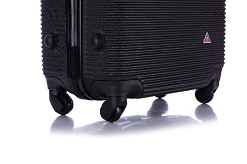 Inusa Royal 28 Inch Large Hardside Spinner Luggage With Ergonomic Handles, Travel Suitcase With Four Spinner Wheels And Studs, Black #TOP4