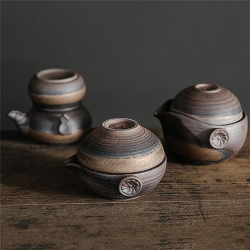 Service à thé Kung Fu Gaiwan en céramique et théière nomade B - 5