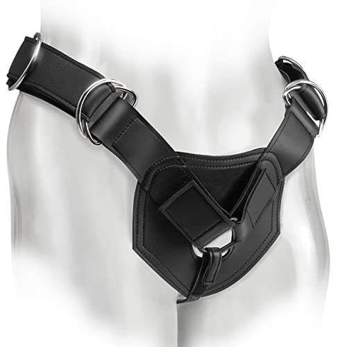 Apolo, Arnés Sexual, Universal, Polipiel, PVC, Silicona, Negro (Sin dildo)