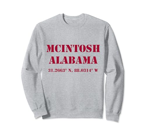 Souvenir delle coordinate McIntosh Alabama Felpa