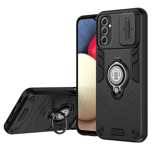 Image of YUWOO Back Cover for Samsung Galaxy A55 5G|Shockproof Cover|Military Grade Protection|Camera Slider for Protection|Multi Use Super Ring Back Cover for Samsung Galaxy A55 5G