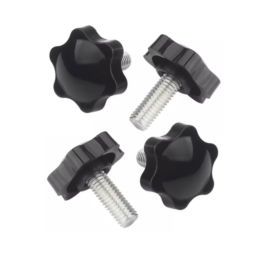 Viti a Testa Stella in Plastica, Vite a Testa Zigrinata, Pomello Zigrinato Manopola a Testa Zigrinata M8x35mm (10 Pezzi)