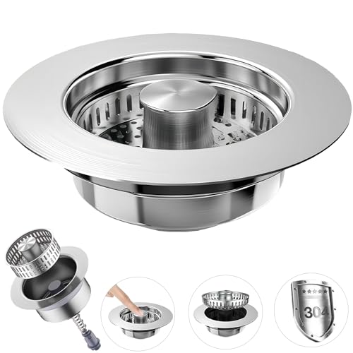 Colador para desagüe de cocina 3 en 1 acero inoxidable