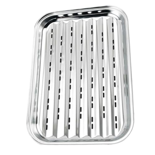Zerodeko Bandeja Rectangular Inoxidable con Plato Multifuncional para Alimentos para Asados Picnics y Reuniones Familiares