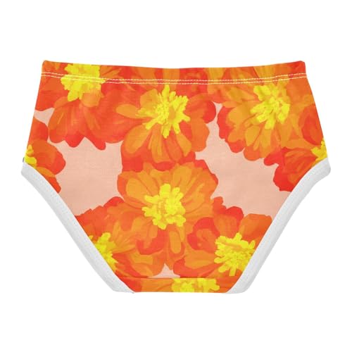 Orange Floral Pink Toddler Underwear Custom 2t Cotton Little Girl Panties Aesthetic Undies Kids Briefs2