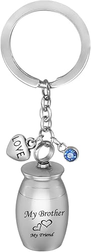COCO Park My Family My Friend Urnas para cenizas de acero inoxidable recuerdo recuerdo cremación llavero joyería hermano - personalizado