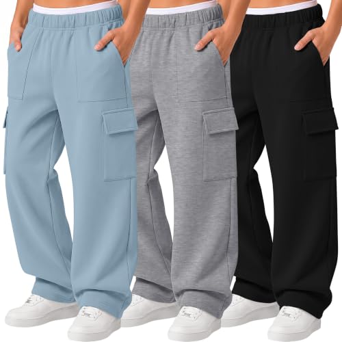 LessonZoo - LessonZoo 3 Pack Boys Cargo Baggy Sweatpants, 3-Color, 12-13 Years - Best Deal on Amazon