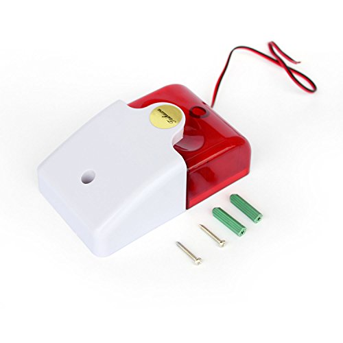 Taikuwu 105dB Wired Blinklicht Strobe Sirene Sound Alarm Home Security System Licht Sirene (220, Volt)