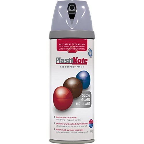 Plastikote Premium Aerosol Spray Paint Gloss Aluminium 400Ml