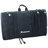 Flash SALE - Compact Hanging Toiletry Dopp Kit by FusionTrek for Men & Women | Portable Slim Packing Organizer with Mesh Pockets & Sturdy Hook + eBook with Vacation Tips