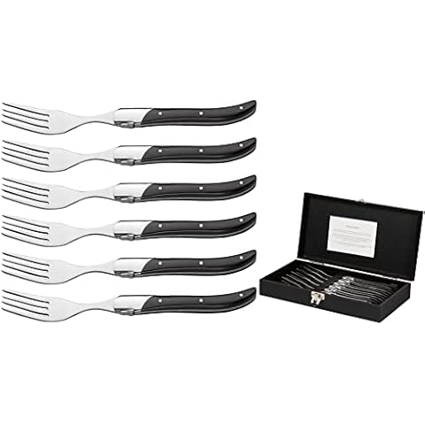 Jay Hill Laguiole Steak Forks Black Pack of 6 Cover