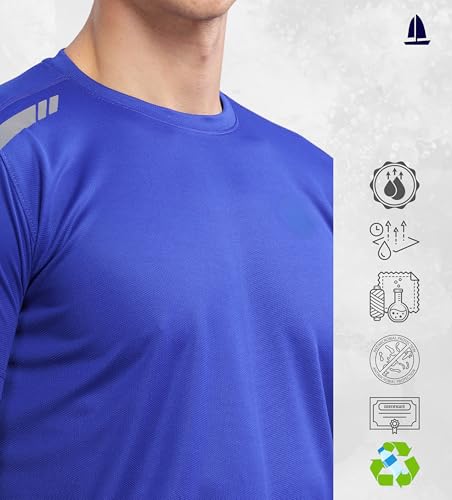 Image of Men's Regular Fit Quick-Dry Active T-Shirt for Gym & Sports - Stylish, Comfortable, and Perfect for Workouts & Everyday Wear