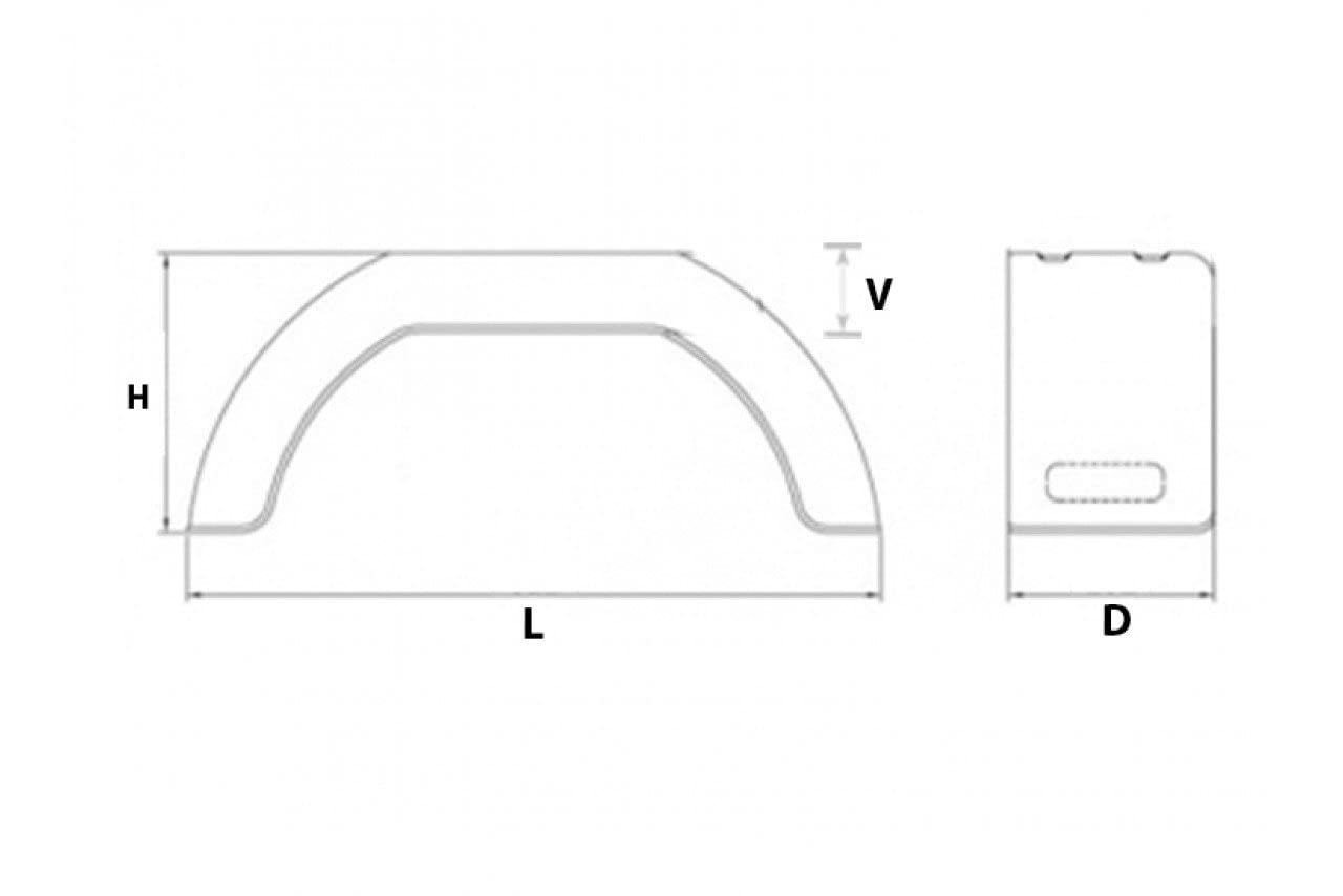2 x DELUXE PLASTIC TRAILER 18 cm Błotnik do kół 25,4 cm para luksusowa stal nierdzewna IFORWILLIAMS MAYPOLE MP2706 MAYPOLE