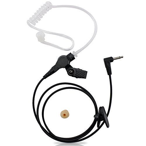 abcGoodefg 3.5mm RHF 617-1N Receiver Listen Only Earpiece Headsets, Advanced Nipple Surveillance Earphones with Audio Air Tube for 2-Way Radio Transceivers and Radio Speaker Mic Microphone (1 Pack)