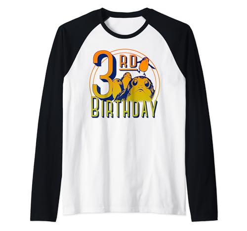 Star Wars Porgs t-shirt baseball raglan 3 ans vêtement anniversaire enfant