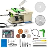 Flyrivergo Entry-Level Jewelry Rock Saw for Cutting Rocks, 110V 750W Lapidary Saw Rock Cutter Mini Table Saw for Crafts Lapidary Equipment for DIY Gemstone Cutting Grinding Woodworking Carving