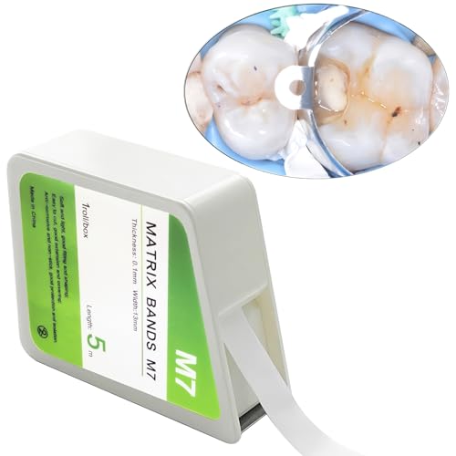 Dental Teflon Matrix Bands White Roll Type Sectional Contoured Matrix Band for Plug Matrices Dentistry Oral Material