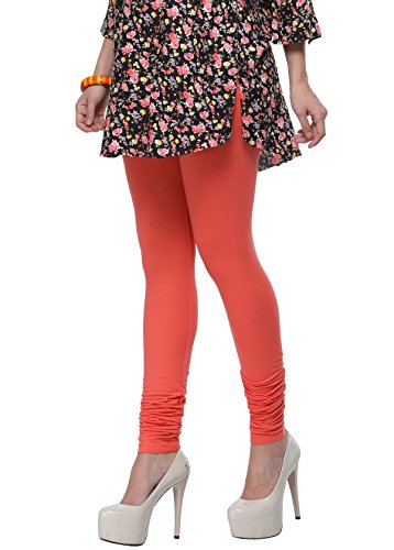 Image of Frenchtrendz Women's Cotton Spandex Stretchable Mid Rise Slim Fit Churidar Leggings Pull On