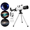 Telescoop voor beginners volwassenen, 50 mm diafragma 360 mm telescoop voor volwassenen astronomie, reisrefractor…