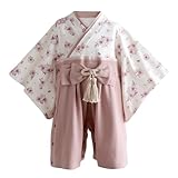 [PUPPAPUPO] プッパプーポ ベビー 袴 綿 ロンパース カバーオール 男の子 女の子 60 70 80 02ポピー 60