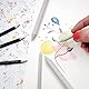 Vaessen Creative 1009-019 Papierwischer, Verblender Stift, Blending Stump, Skizzieren, 3D Zeichnen, Doppelkopf, 6 Stück, Verschiedene Größen, weiß, One Size