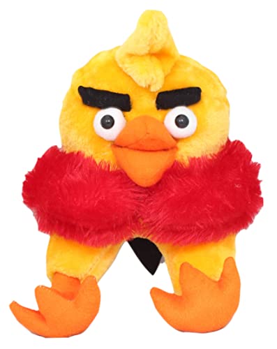 Image of Tickles Standing Angry Bird Cartoon Character Soft Stuffed Plush Toy for Kids Birthday Gifts (Color: Yellow Size: 30 cm)