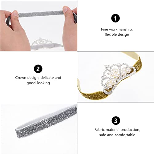 Beaupretty 2 Pcs Baby Meninas Coroa Headbands Aniversário Headband Princesa Coroa Infantil Menina Ti