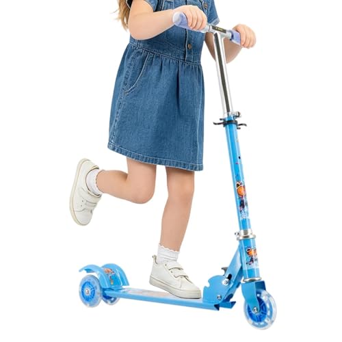 Kick Scooter - Patinete de 3 alturas, estructura plegable con mecanismo plegable, chasis de aluminio ligero, superficie antideslizante, para el parque de la ciudad como regalo de décimo cumpleaños