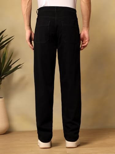 Image of KOTTY Mens Solid|Mid Rise| Coin Pocket|Button|Ankle Length|5 Pocket Jeans