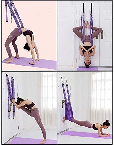 Kimdaro Waist Back Leg Stretch Strap/Yoga Fitness Band, Leg Stretching Assist Trainer, Yoga Stretcher, Back Bend Split Inversion Strap For Fitness, Dance, Ballet, Gymnastics (Purple) #TOP5