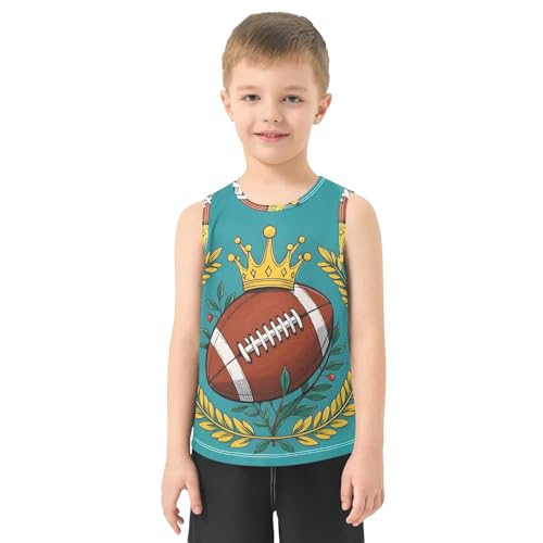 Boys' Tank Top Shirt Football Leaf Crow Sleeveless T-Shirts2