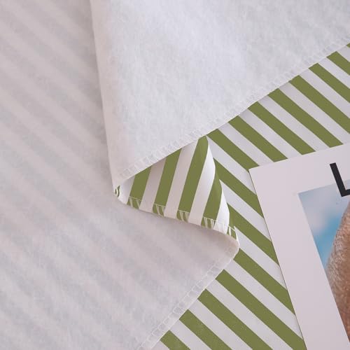 Image of Walrus Heavy Duty Vinyl Tablecloth with Flannel Backing Waterproof Oil-Proof Plastic Table Cloth Stain-Resistant Wipeable Rectangle or Square Table Cover for Indoor and Outdoor (Stripe, 52X70 Inch)