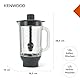 Kenwood ThermoResist Glas-Mixaufsatz KAH359GL, Zubehör für Kenwood Chef Küchenmaschinen, hitzebeständiger Glasbehälter für Eis, Suppen & Co., inkl. Rührstick, Anthrazit/Silber