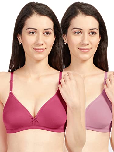 Image of SONARI Omania Womens Non-Padded Cotton Polyester Bras - Solid, Non-Wired, Medium Coverage, Hand Washable (Pack of 2)