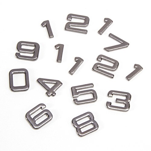Darice DIY Black Metal Eurostile Font Clock Numbers, 15 Piece