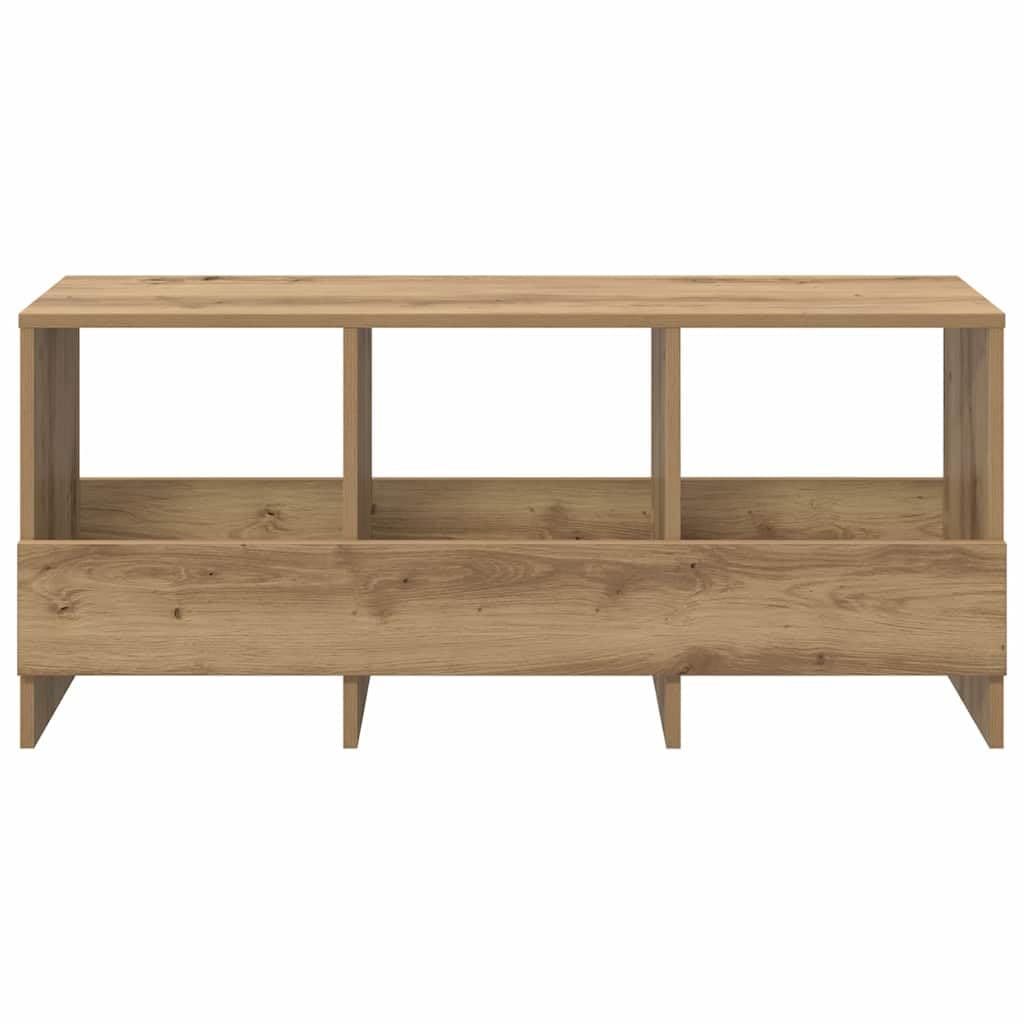 Regał na magazyny Artisan dąb 102 x 30 x 45 cm ze stojakiem na czasopisma do salonu, biura, korytarza, stabilne przechowywanie materiału drewnopochodnego, stylowy uchwyt na katalog, praktyczna