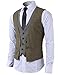 H2H Mens Dress Slim Fit Vests Premium Business Dress Suit Vests Button Closure