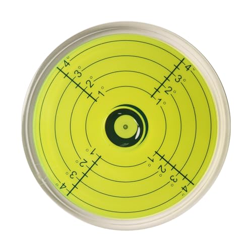 Geouniver Bullseye Round Circular Magnetic Bubble Level Indicator For Rv Large Spirit Camper Bulls Eye Precision Machinist Magnet Post Tool Leveling Table Trailer 3.15 Inch 80 Mm