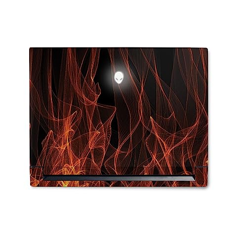 Image of MightySkins Skin Compatible with Alienware M18 R1 (2023) Full Wrap Kit - Charcoal Flames | Protective, Durable, and Unique Vinyl Decal wrap Cover | Easy to Apply & Change Styles | Made in The USA