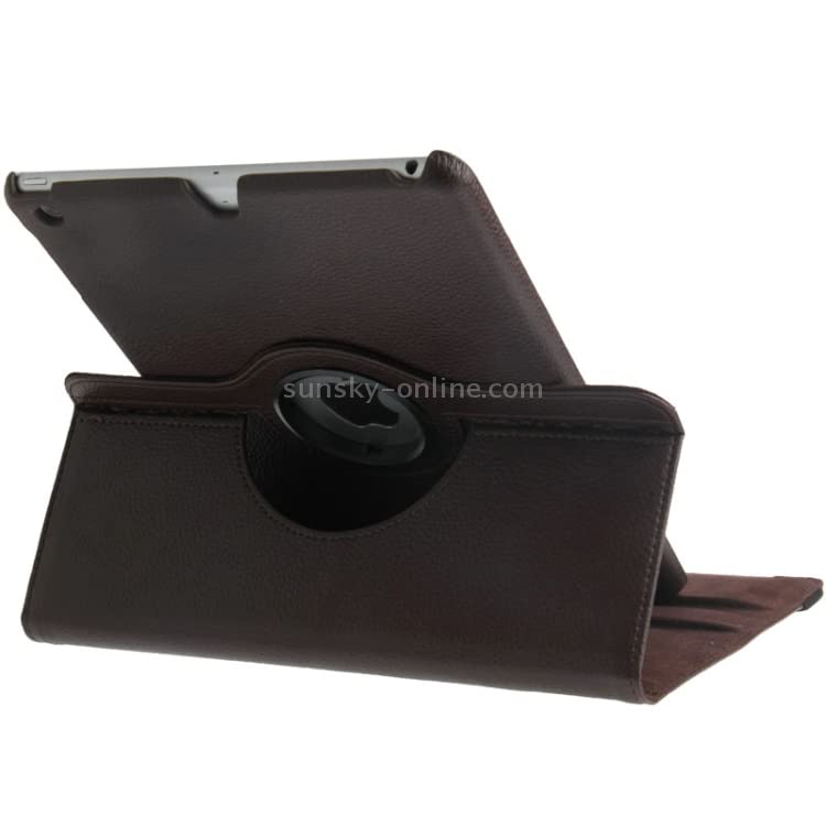 PU Leather Rotate Stand Case for iPad 9.7 inch 5th/6th Generation 2017/18 and For iPad Air 1st Generation and iPad Air 2 2013/14 (Brown) - Image 2