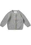 Stellou & friends Cardigan Strickjacke für Mädchen und Jungen | Hochwertige Baby Kleidung aus 100% Baumwolle | Gr. 62/68   Stone Grey Melange