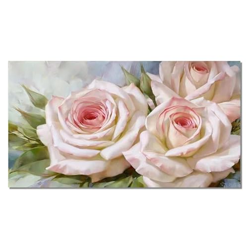 Peinture rose pâle roses fleurs mur art photo pour habiller un mur vide