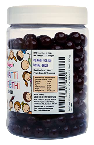 Image of Mahek Khatti Meethi Goli 350Gm | Traditional Indian Digestive Candy | Sweet & Tangy Mouth Freshener | Blend of Peeplamul, Jeera, Dry Mango, Nausadar & Neembusat | After Meal Digestive Churan Goli