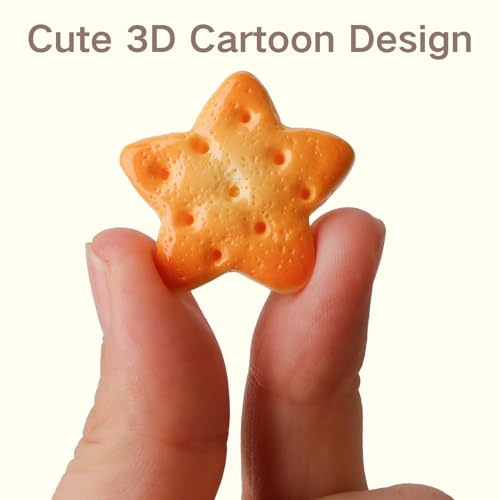 Image of BendJoy10Pcs Cartoon Cookie Fridge Magnets Set | 5 Cute Biscuit Shapes, Sweet Dessert Decoration for Refrigerator, Whiteboard, Metal Surfaces