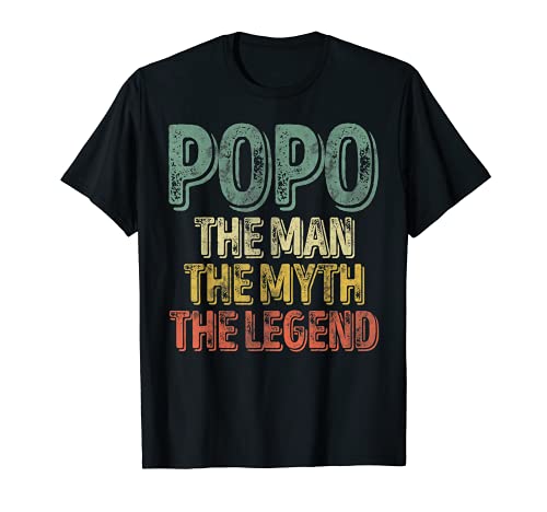 Homme Popo The Man The Myth The Legend Shirt Funny Father's Day T-Shirt